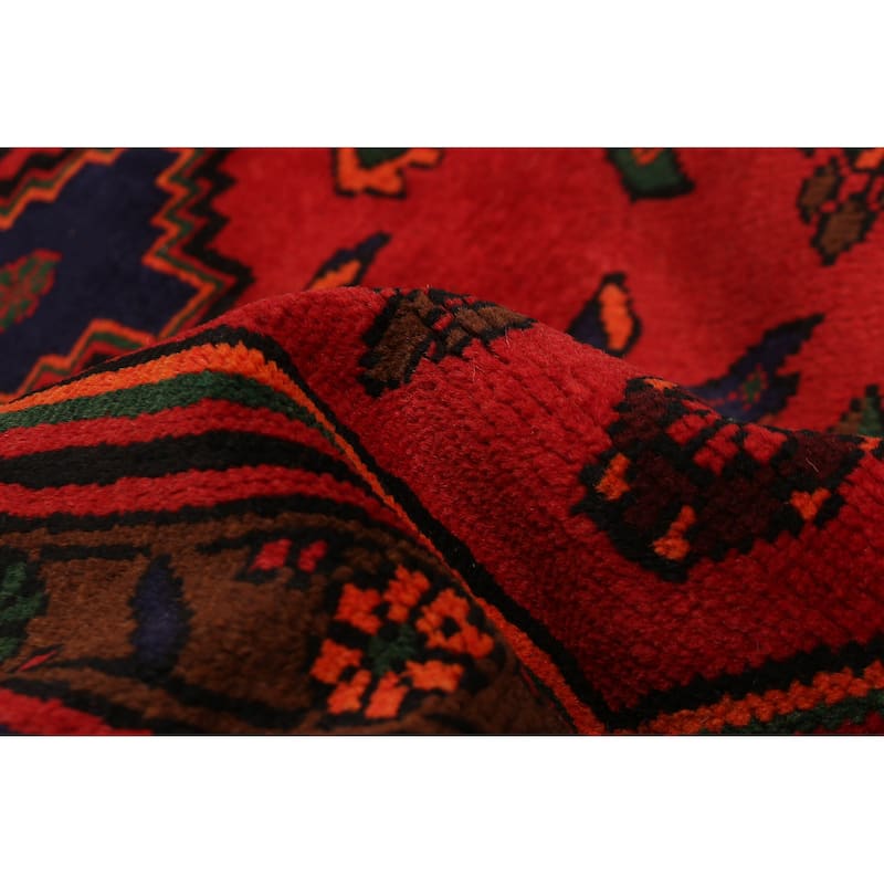 ECARPETGALLERY Hand-knotted Andelz Red Wool Rug - 4'1 x 8'0