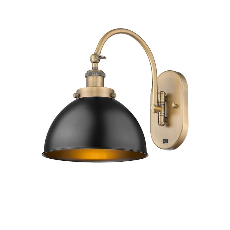 Innovations Lighting 918-1W-11-10 Ballston Urban Sconce Ballston Urban - Brushed Brass / Matte Black