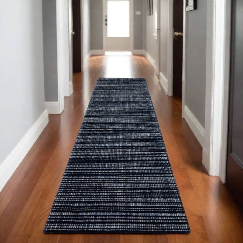 HomeRoots Striped Industrial Rectangle Area Rug - 95.67 in. x 29.92 in.  x 0.47 in.
