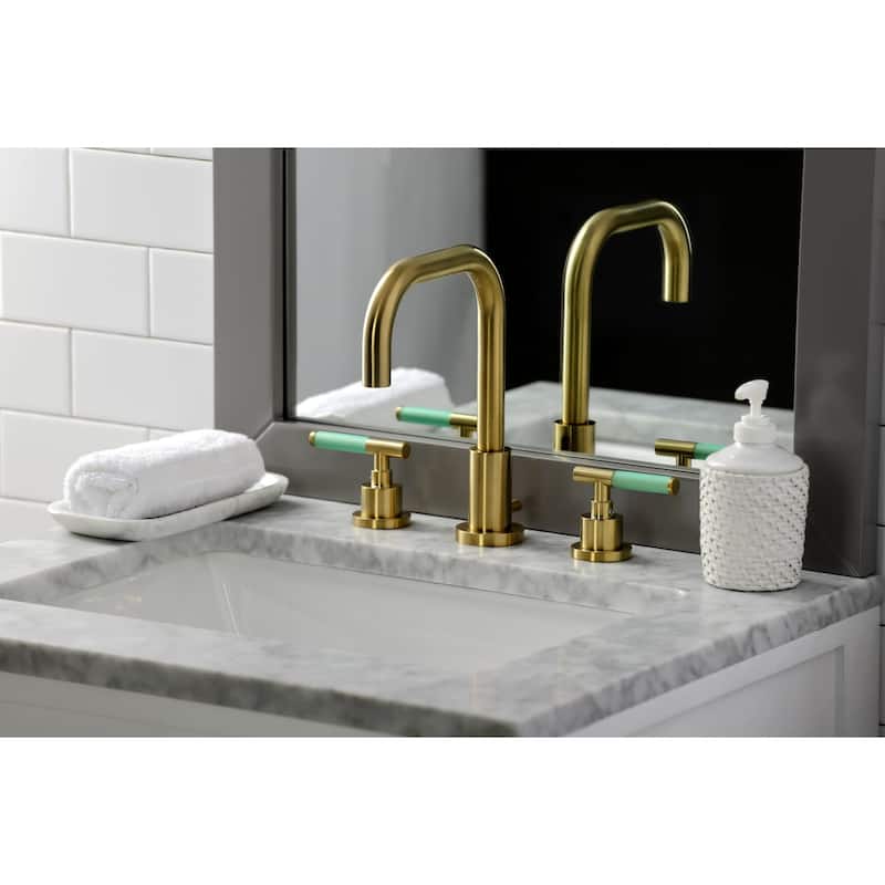 Kingston Brass Kaiser 1.2 GPM Deck Mounted Widespread Bathroom Faucet