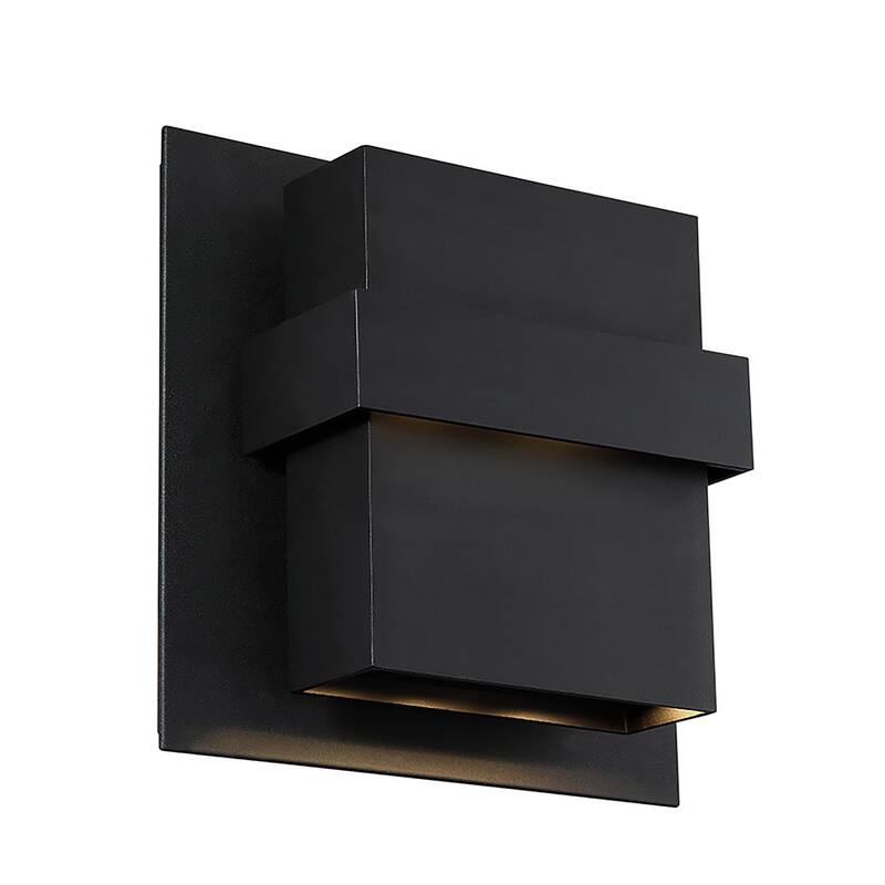 Pandora 7in LED Indoor or Outdoor Wall Light 3000K - Black - 11-inch