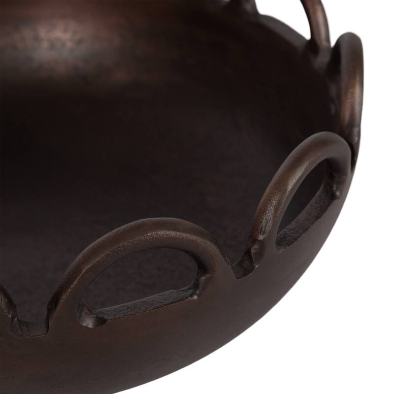 Kate and Laurel Lusila Metal Loop Serving Bowl - 12" Diameter