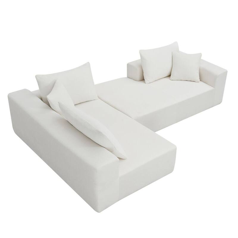 109x68" Modular Sectional Living Room Sofa Set, Modern Minimalist Style Couch, Upholstered Sleeper Sofa