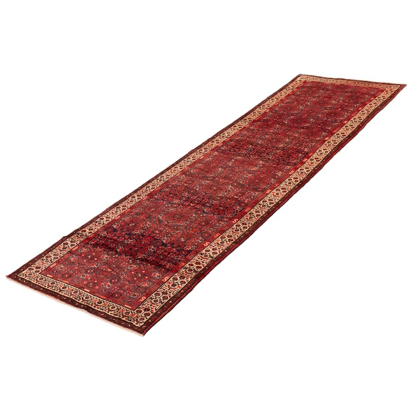 ECARPETGALLERY Hand-knotted Andelz Red Wool Rug - 3'5 x 13'0