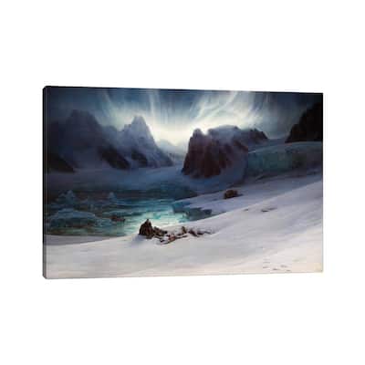 iCanvas "Magdalena Bay, View From The Peninsula Of The Tombs, Northern Spitsbergen, 1841" by Francois Auguste Biard Canvas Print
