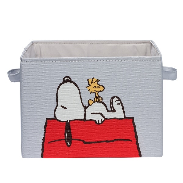 slide 2 of 4, Lambs & Ivy Snoopy Foldable/Collapsible Storage Bin/Basket Organizer w/ Handles