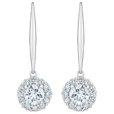 1Ct Diamond Floral Shape Studs Lab Grown Earrings White or Yellow Gold