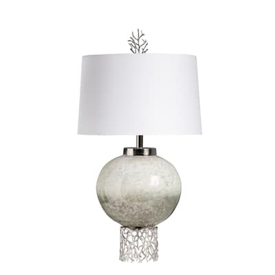 Silver Glass Coral Table Lamp