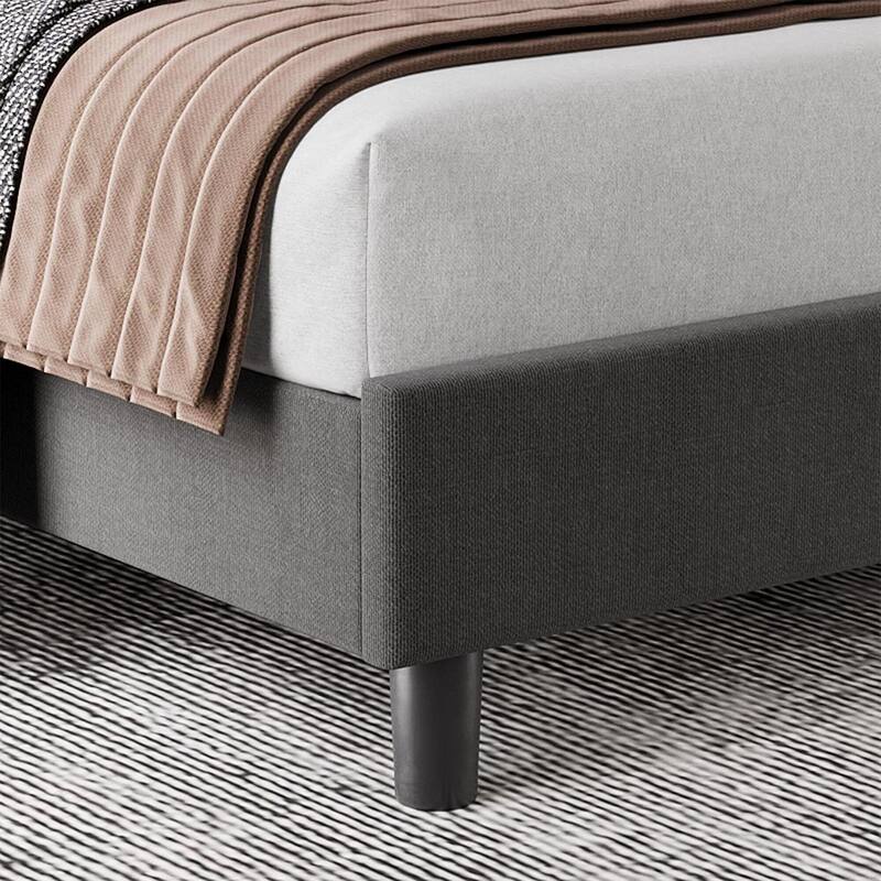 Bed Frame with Adjustable Headboard