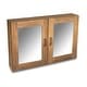 preview thumbnail 2 of 2, Double Teak Medicine Chest - 22-1/2" W x 15" H x 4-1/2" D