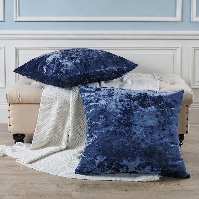 Rancho Crushed Velvet Throw Pillow Cover Set, NO INSERT