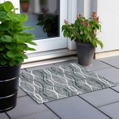 Machine Washable Indoor/ Outdoor Chantille Contempo Deco Rug