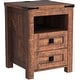 preview thumbnail 14 of 26, Farmhouse Nightstand with Charging Station, End Table, Side Table