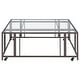 preview thumbnail 18 of 24, Adri Rectangular Glass Top Metal Frame Coffee Table