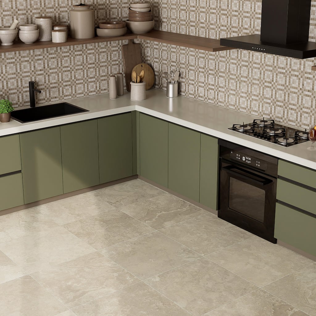 Merola Tile Echoes Deep 23-1/2" x 23-1/2" Porcelain Floor and Wall Tile