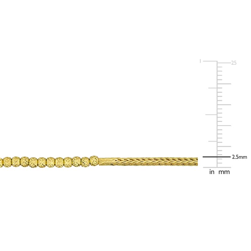 Miadora Sterling Silver Wheat Link Chain Necklace and Bracelet Set