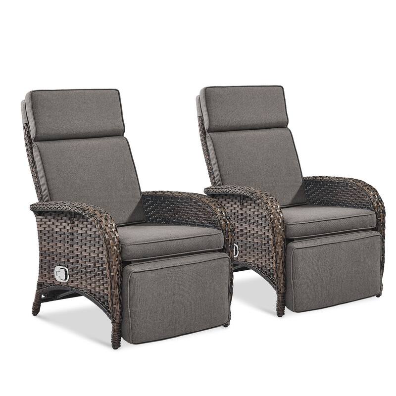 Pocassy Swivel Reclining Chair Lounge Chair with Adjustable Backrest