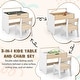 preview thumbnail 7 of 8, Costway 3 In 1 Kids Wood Table and Chair Set with Detachable Tabletop - See Details