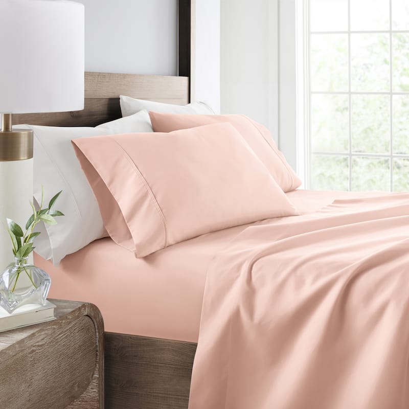 Becky Cameron Double Brushed Deep Pocket 6 Piece Sheet Set - King - Blush