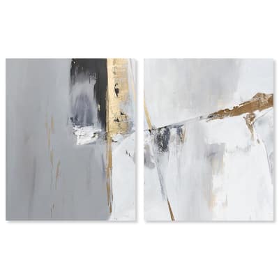Cracks of Creation I Canvas Set of 2 by Art Remedy, Gallery Wrapped