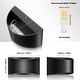 preview thumbnail 5 of 18, YANSUN 2 PCS 1-Light Modern White/Black Indoor Wall Sconce, G9 Minimalist Wall Light for Living Rooms, Bedrooms, and Hallways
