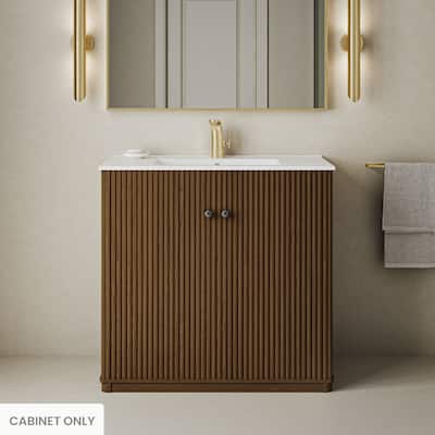 Lafayette 36" Freestanding Bathroom Vanity Cabinet Without Top In Brown Oak - 36