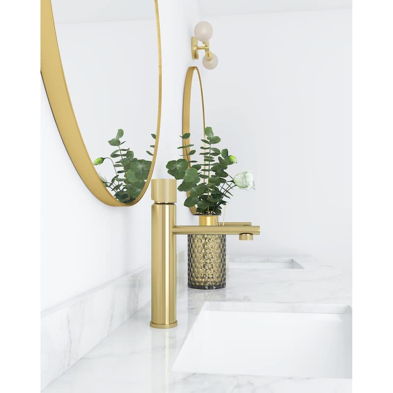 Modern Single Hole Bathroom Basin Faucet for Sink - Gold