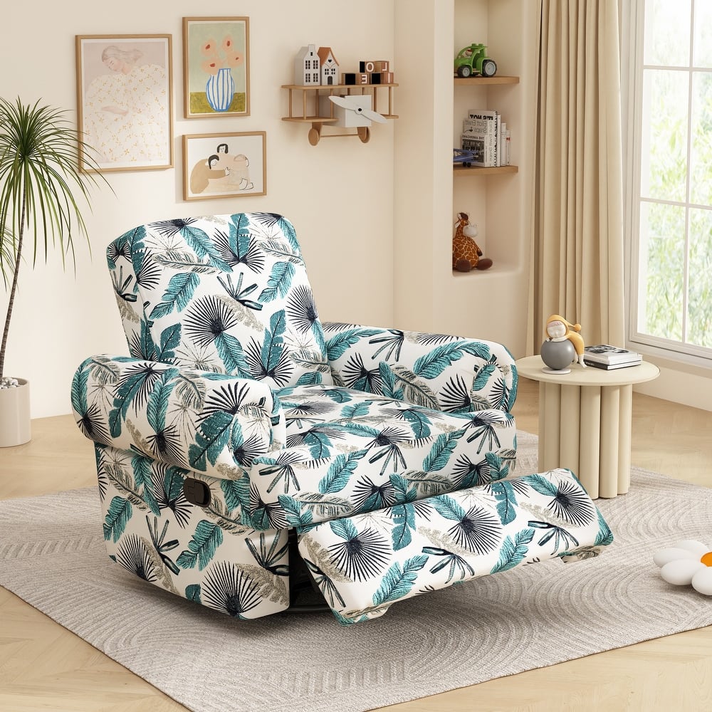 Manual Recliner Sofa Swivel Recliner Rocker Chair with Adjustable Backrest for Living Room, Bedroom, or Nursery