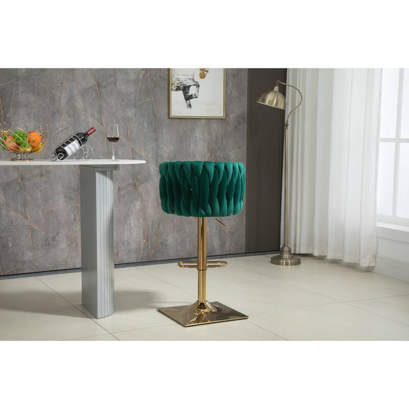 Set of 2 Vintage Bar Stools with Back and Footrest