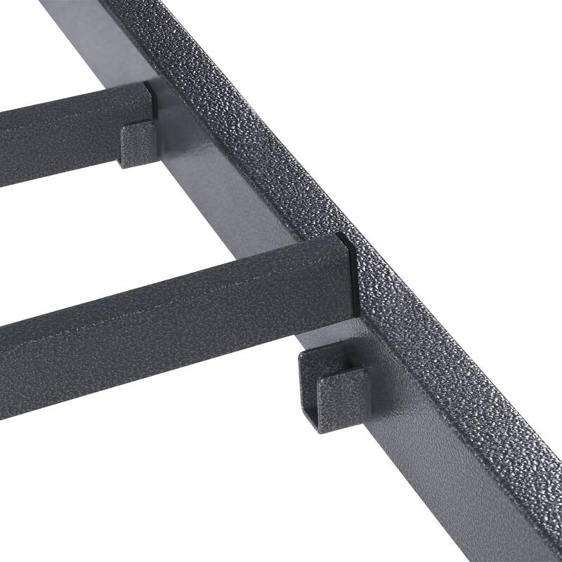 Sleeplanner Dura Metal Steel Slate Bed Frame - Gray Twin Size