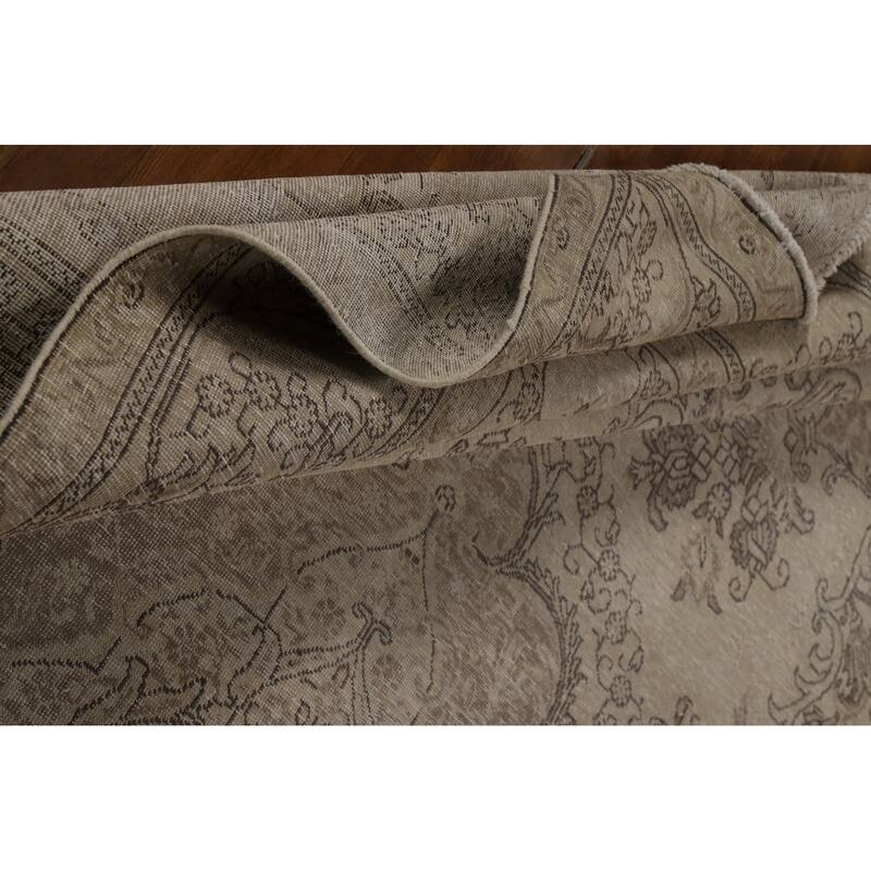 Tabriz Persian Vintage Rug Hand-Knotted Traditional Wool Carpet - 9'6" x 12'4"