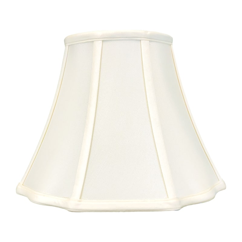 Royal Designs Flare Bottom Outside Corner Scalloped Basic Lamp Shade, Eggshell, 6.5" x 12" x 9.25"