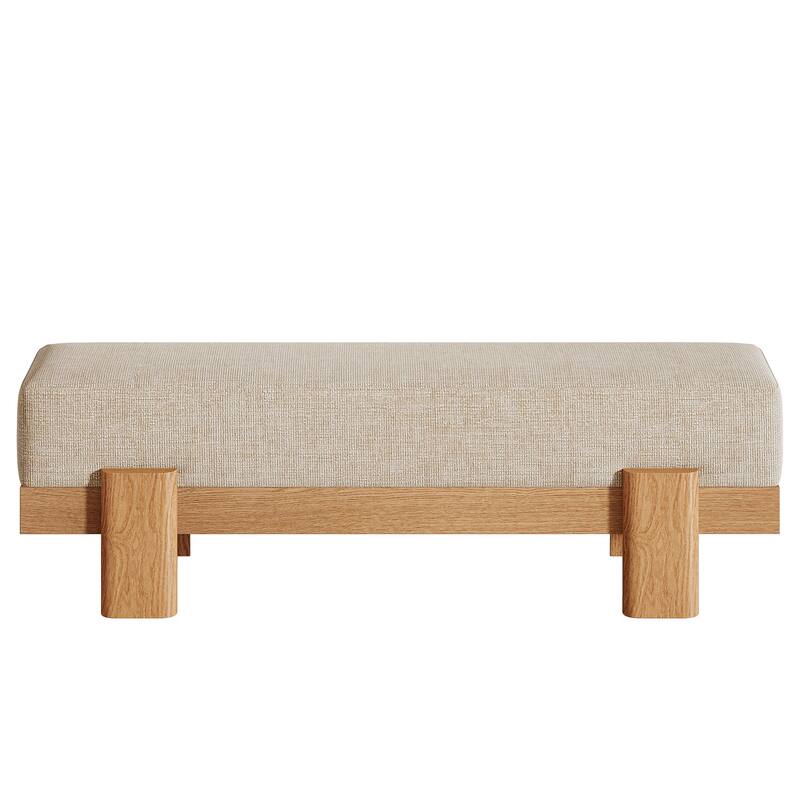 Upholstered Dining Bench, Padded Seat Kitchen Bench, Accent Seat Living/Dining Room Stool