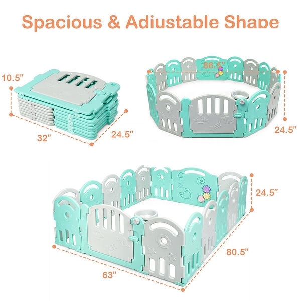 16 panel play yard
