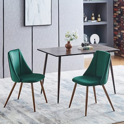 Velvet Upholstered Dining Chair Side Chair for Waiting Reception Room