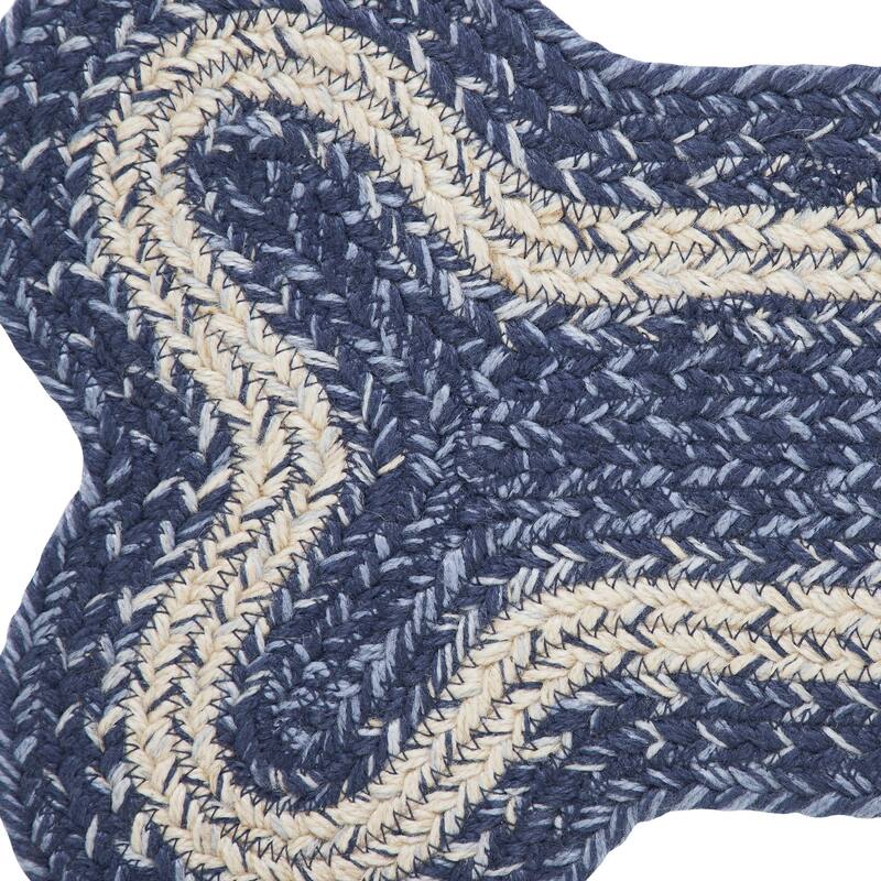 Great Falls Blue Indoor/Outdoor Small Bone Rug 11.5x17.5 - 3'6"