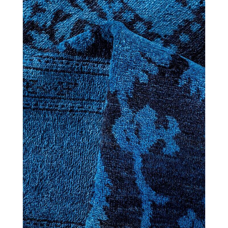 Vibrance, One-of-a-Kind Handmade Area Rug - Blue, 5' 1" x 7' 7" - 5' 1" x 7' 7"