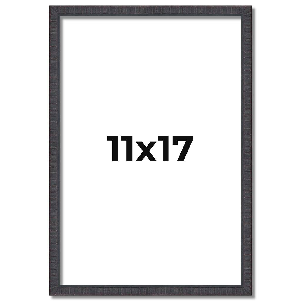 11x17 Frame Brown Picture Frame - Complete Modern Photo Frame Includes