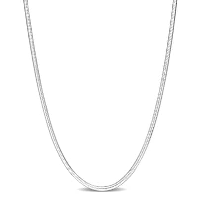 Miadora Sterling Silver Snake Chain Necklace