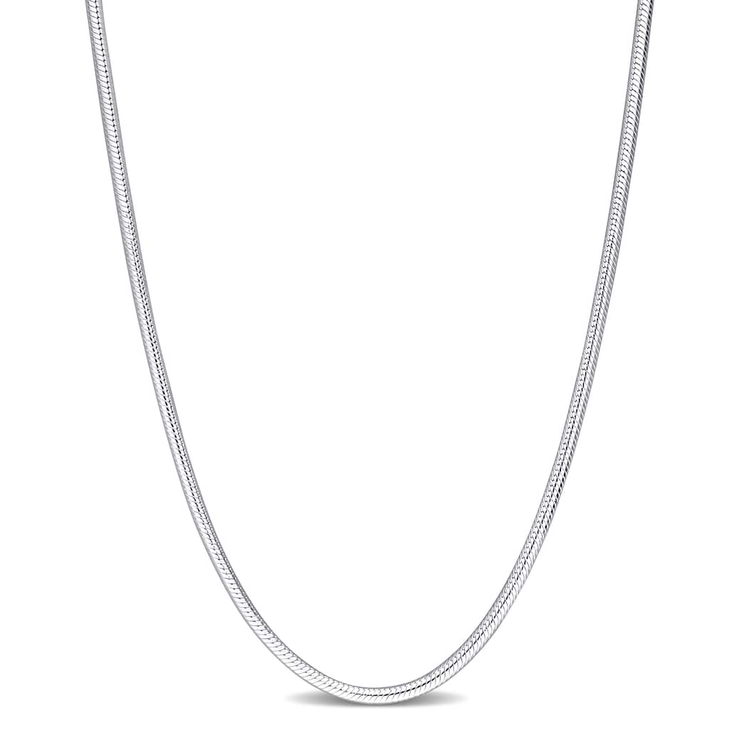 Miadora Sterling Silver Snake Chain Necklace