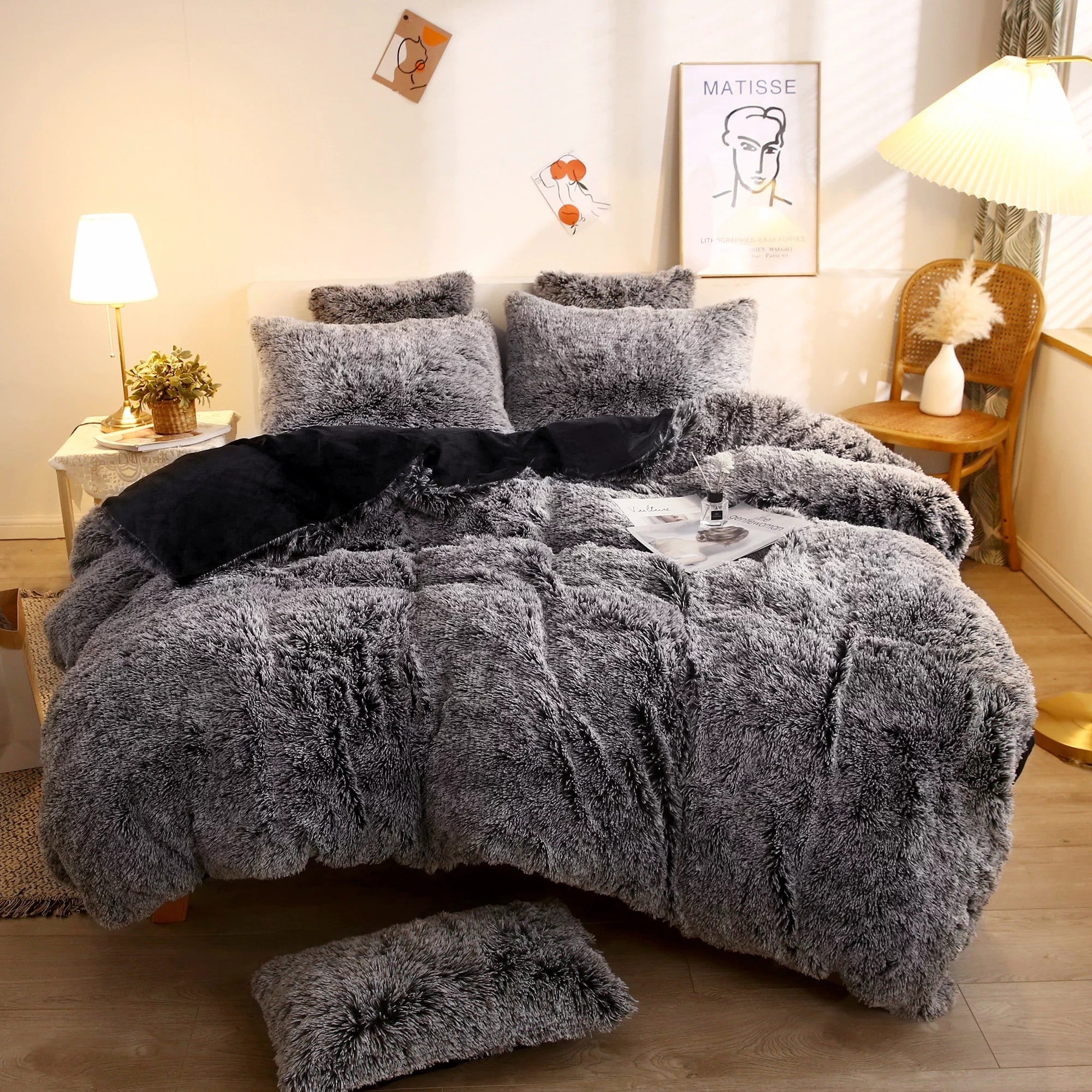 Faux Fur Fuzzy Bedding Set On Sale Bed Bath Beyond 37938908