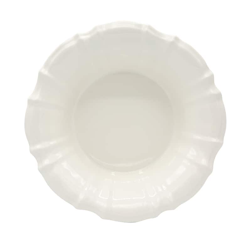 Euro Ceramica Chloe 34 oz Serving Bowl (Small) - White