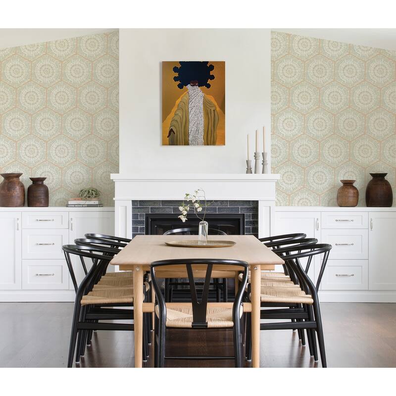 LiLi WhittWhitt Peach Harmony Peel & Stick Wallpaper