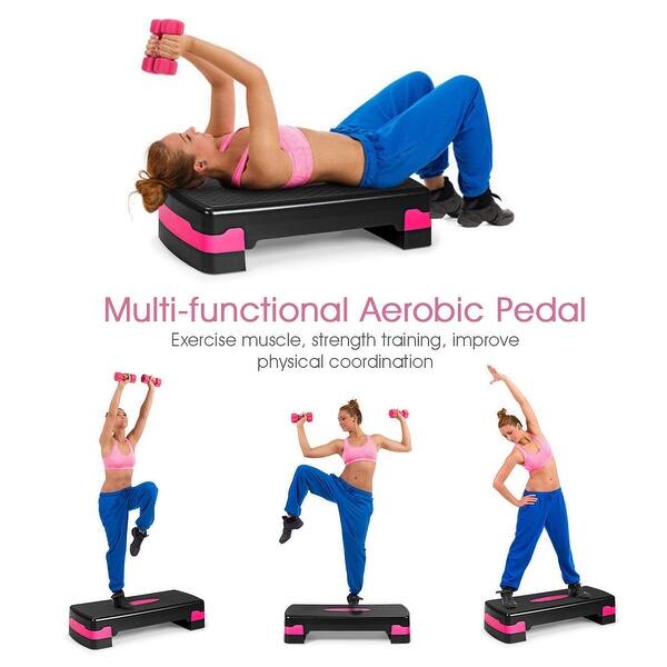 Shop Costway 26 Aerobic Exercise Stepper Cardio Trainer W
