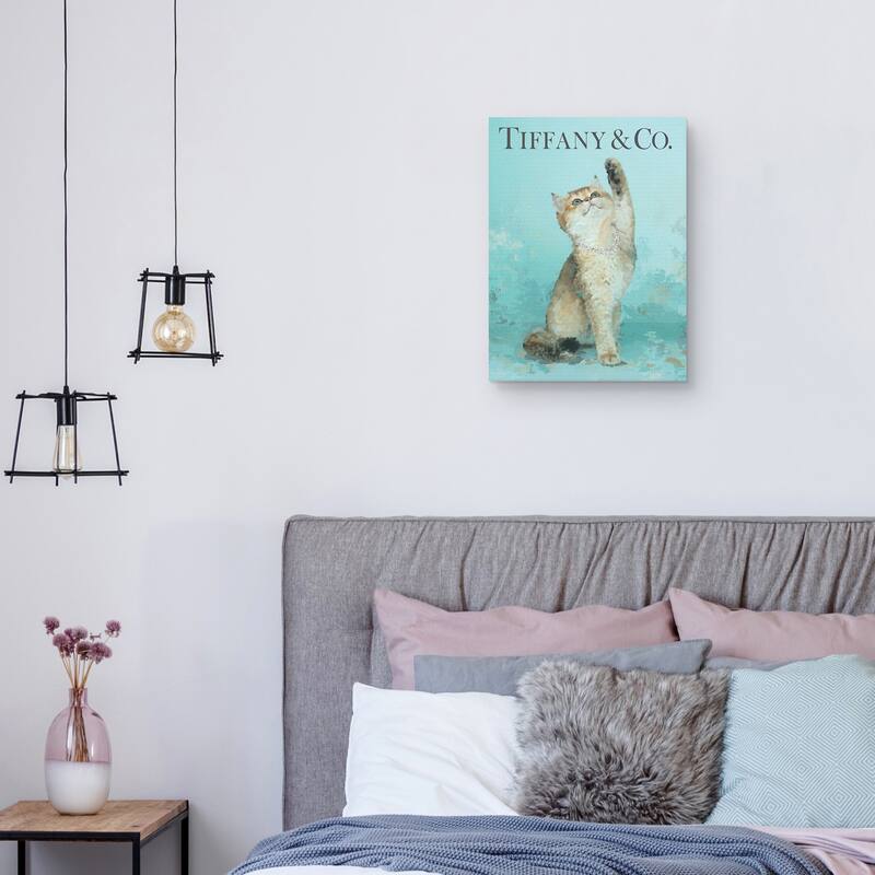 Diamond Kitten Canvas Art Print