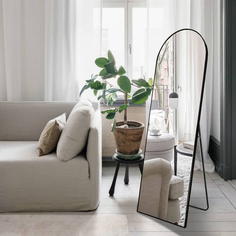 Aluminum Metal Frame Full-Length Floor Mirror