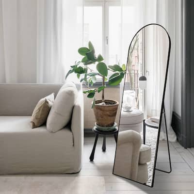 Aluminum Metal Frame Full Body Modern Style Full-Length Floor Mirror