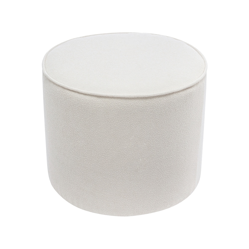 Porthos Home Belia Boucle Fabric Round Ottoman Coffee Table