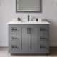 Option Dark Gray / White Quartz Top / Matte Black