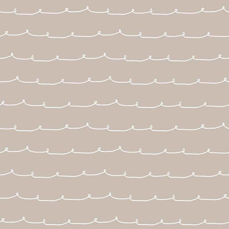 Advantage Wiggle Line Taupe Stripe Wallpaper